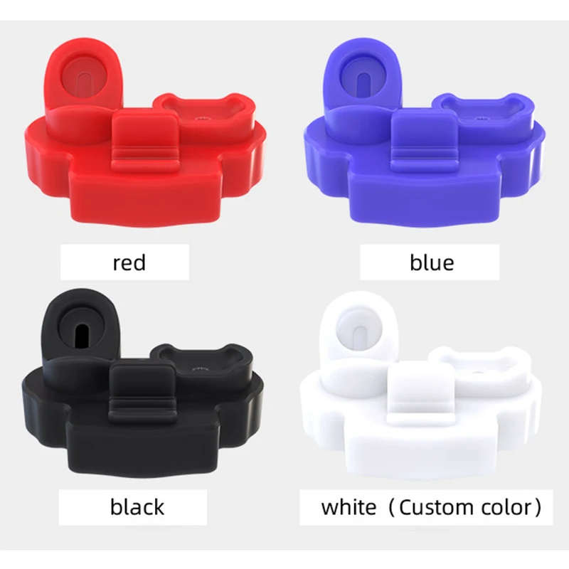 スマートウォッチ用シリコン充電スタンド、スリーインワン、快適、大規模、フレキシブル、モバイルアクセサリー、ベースホルダー、ブルー