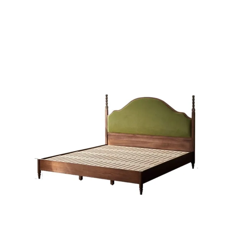 

Medieval bed 1.8 meters double bed retro 2025 new solid wood