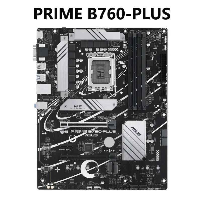 

ASUS PRIME B760-PLUS Intel B760 LGA 1700 ATX Motherboard PCIe 5.0 3 PCIe 4.0 M.2 Slots DDR5 Realtek 2.5Gb Ethernet DisplayPort