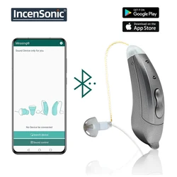 Digital Hearing Aids with Bluetooth Audifonos 10 Channels Mild to Moderate Loss Invisible Portable Adjustable Sound Amplifier