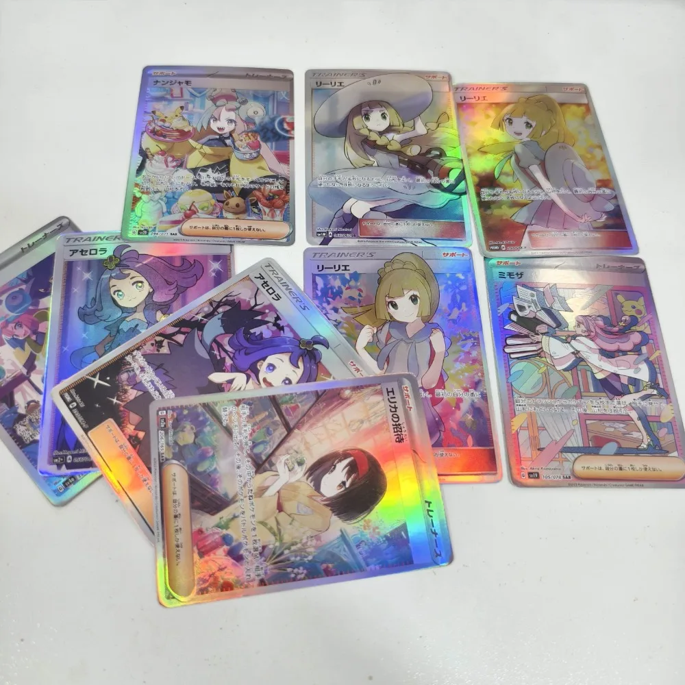 

Карманные монстры, 9 шт./компл., Diy Ptcg, фольга, тренажер для карт, коллекция флэш-карт, классические аниме-тренеры, японские карты PTCG, подарки, игрушки