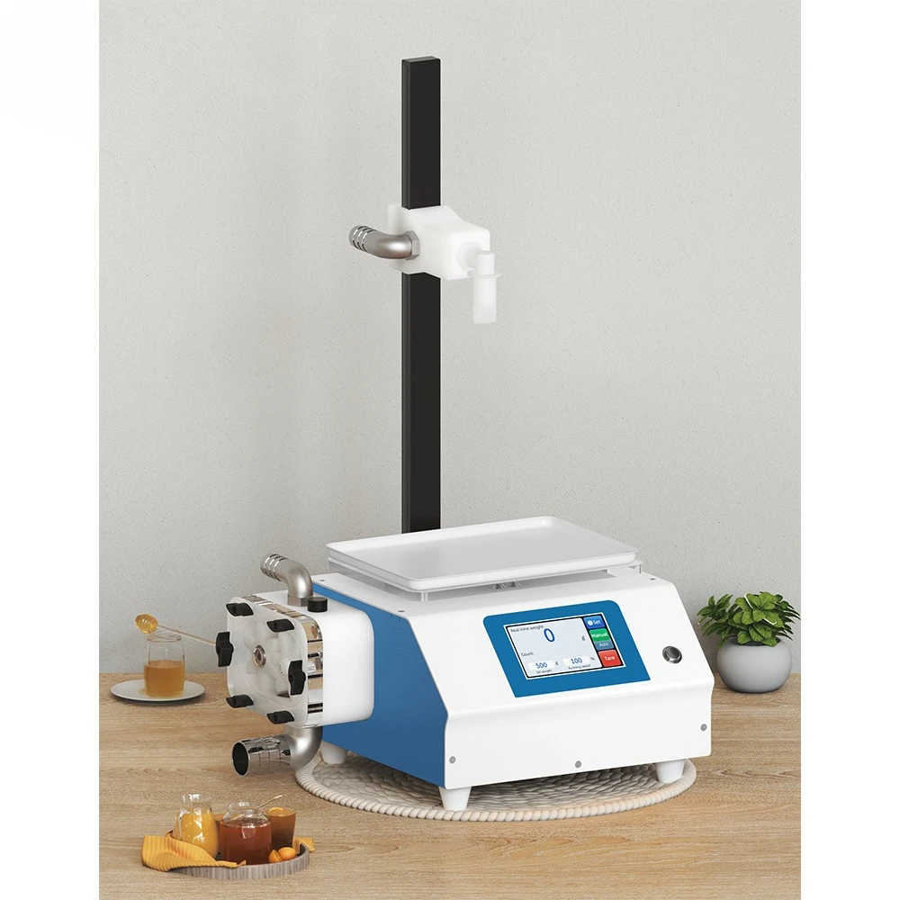 Gear pump shampoo bottle viscous heavy oil liquid honey single head weighing filling weighing filling machine