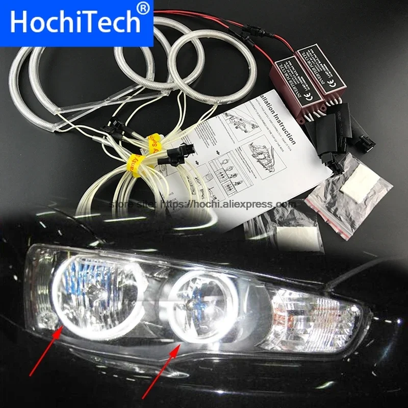 

HochiTech для Mitsubishi Lancer 2008-2015, без проектора, отличный комплект CCFL Angel Eyes, ультра яркая подсветка фар