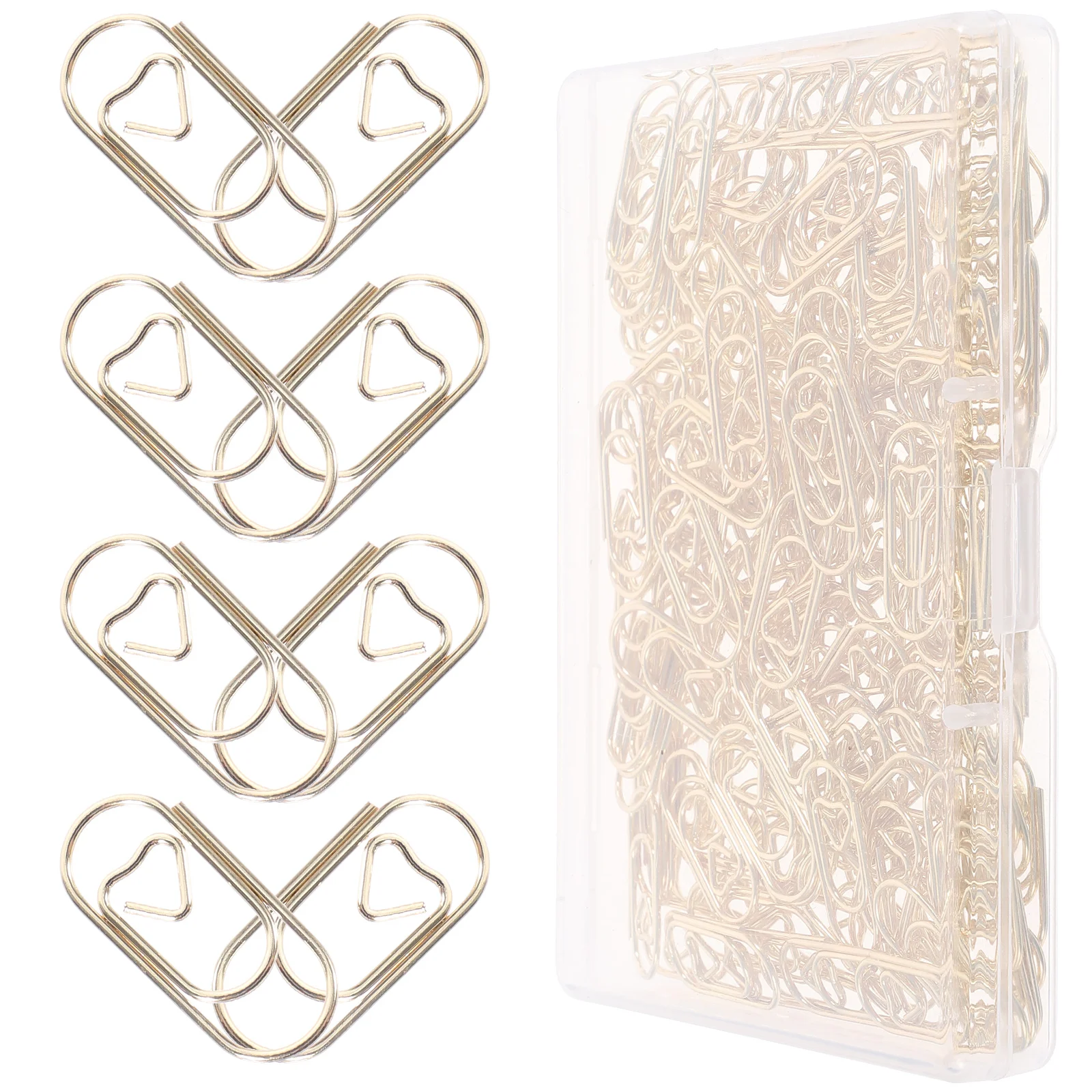 

150 Pcs Heart Shaped Paper Clips Mini Metal Office Supplies Cute Small Desk Accessories Creative Document Clips Gifts Ideas