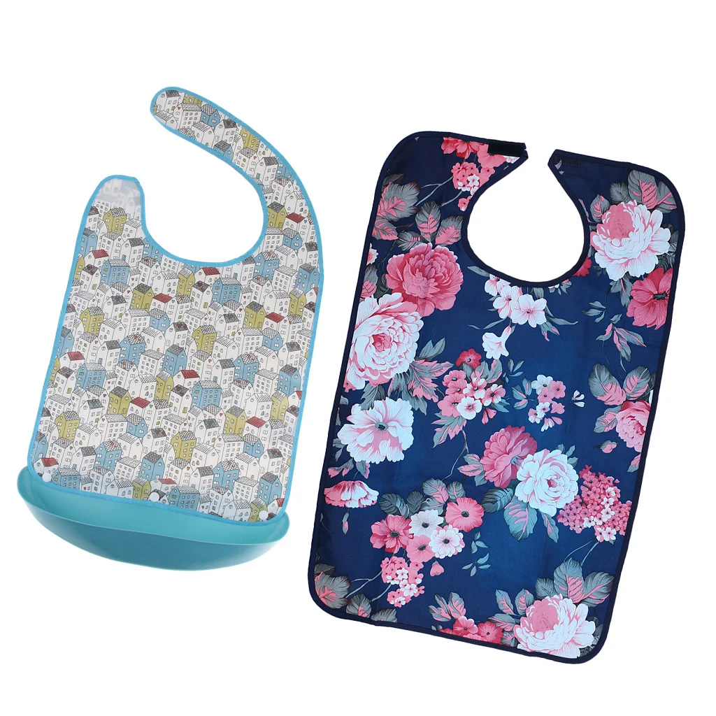 

Водонепроницаемые нагрудники для взрослых, регулируемые, из ПВХ, защита от проливания еды, для помощи при приеме пищи