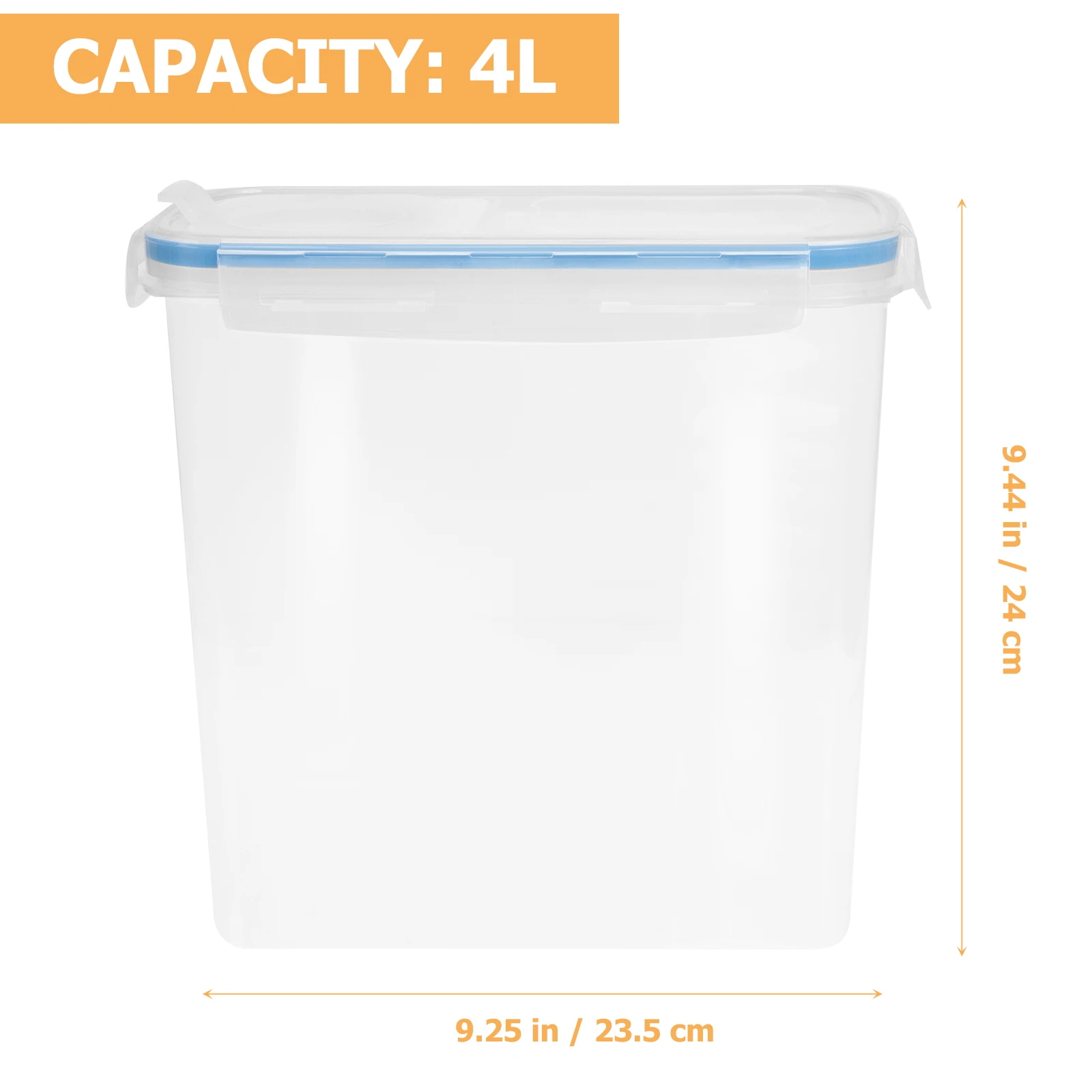 

Airtight Food Container 4L Large Capacity Pantry Organization Container With Lid Dry Food Storage For Cereal Flour Beans Kitchen