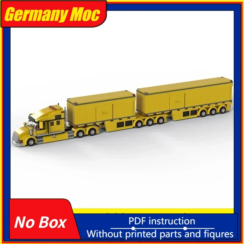 

Модель городской автомобиль Moc, строительные кирпичи, игрушки B-Double Transporter, технология, модульные блоки, подарки, рождественские игрушки, наборы «сделай сам», сборка