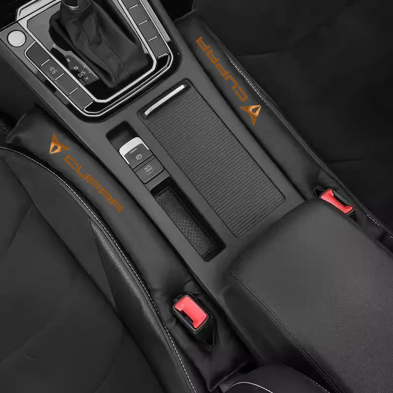 Almohadillas suaves de cuero para rellenar el espacio entre asientos de coche, espaciador de estilo para asientos de Cupra Ateca, Born, Leon, Ibiza, Raval, Formentor, Terramar