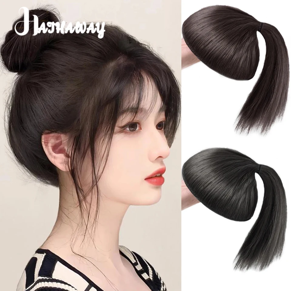 Synthetic Wig Chignon Women's Fluffy High Ponytail New Grapefruit Leather Pad Hair Piece Artifact To Increase Hair