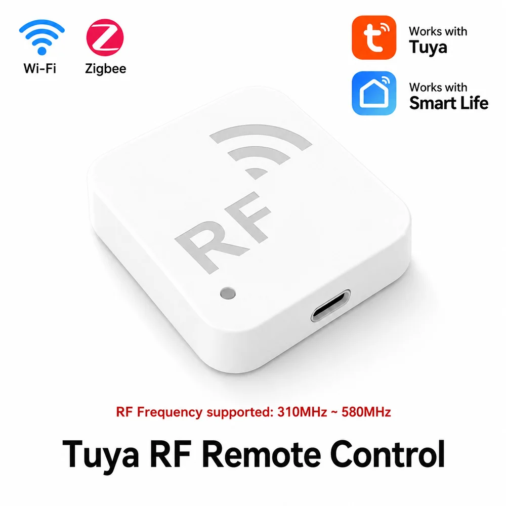 Tuya RF Remote Control 310-580MHz Zigbee WiFi Universal Clone Copy Smart Controller For TV AC Air Conditioner