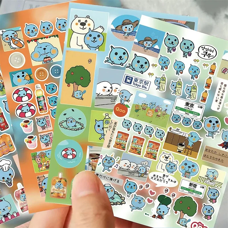 

Набор из 8 ретро-стикеров в виде капель воды: милые мультяшные аниме-граффити наклейки ручной работы для декора чехлов для телефонов, бутылок для воды, чемоданов, подарков