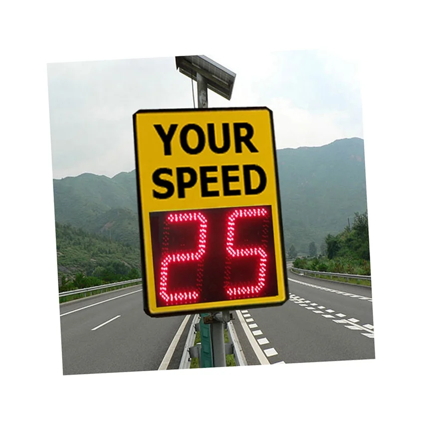 Solar Power Radar Detector Speed Sign Board Led Speed Display Radar Sign