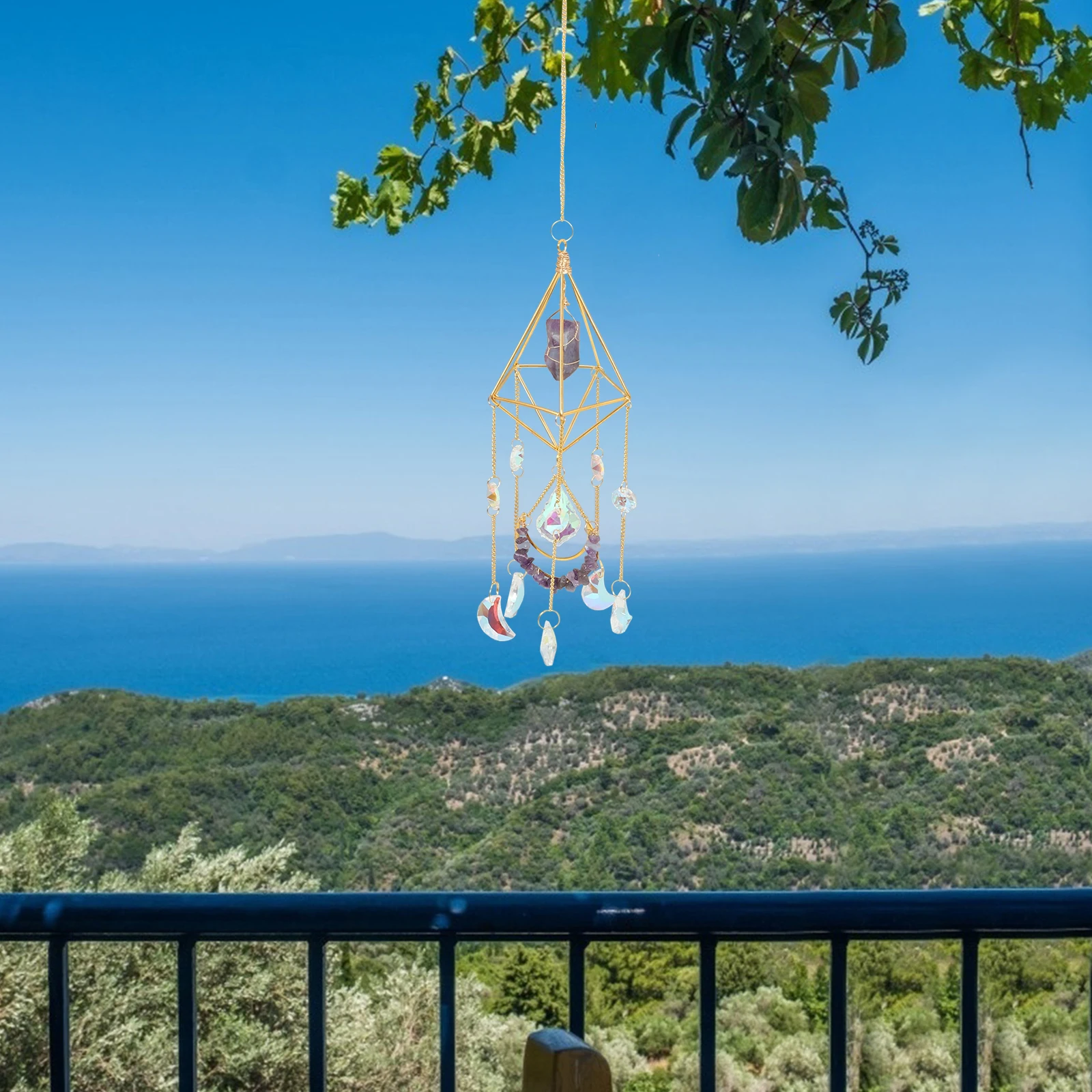 

Crystal Sun Catcher Hanging Decor Colorful Window Pendant Outdoor Garden Fine Material Sleek Design Home Decor Piece