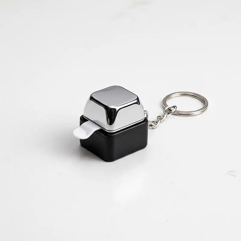 Electric Keyboard Click Keychain Street Trick Novelty Item Fidget Keychain Shocking Trick Clicker Toy