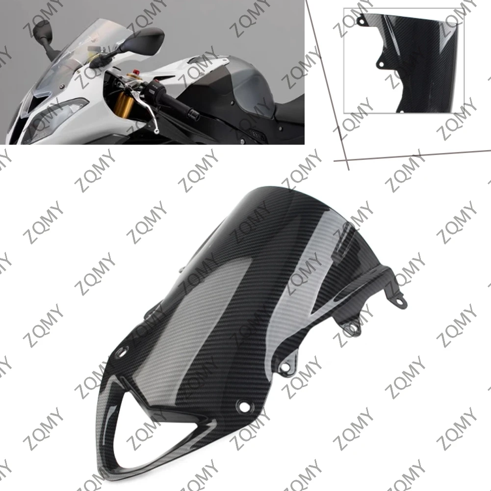 S1000RR 2010-2014 Motorbike Windshield For BMW S1000 RR 2010 2011 2012 2013 2014 Black Carbon Fiber ABS Wind Screen Shield