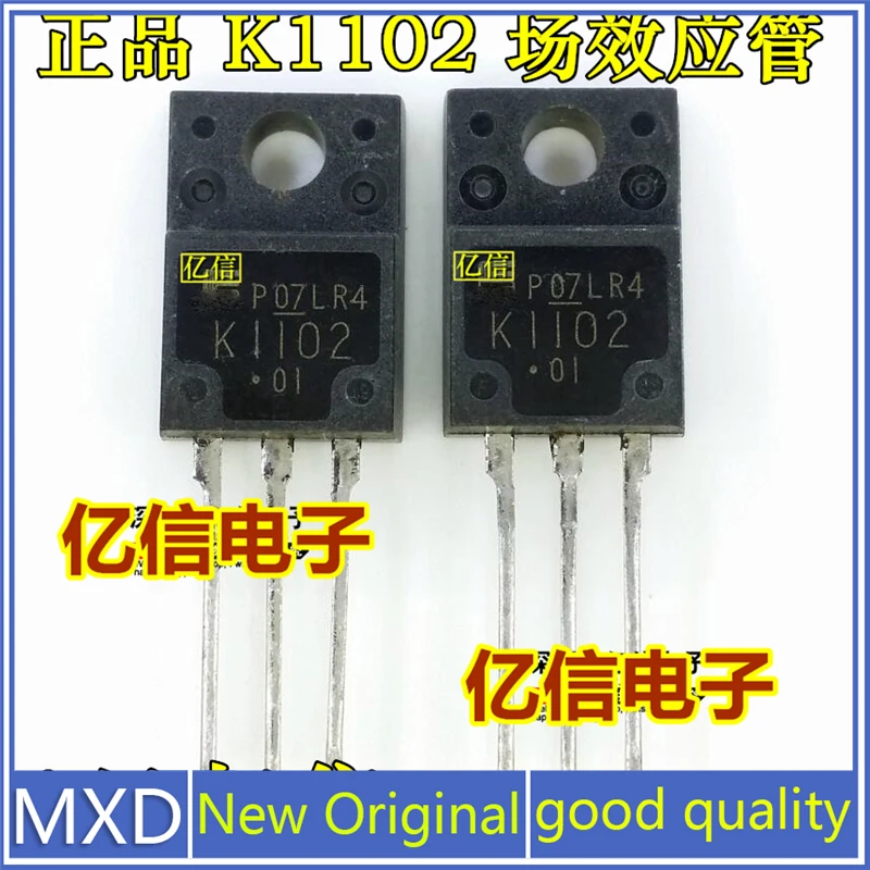 5Pcs/Lot New Original 2SK1102 K1102 Field Effect Mos Tube in-line TO220F 500V 10A Good Quality In Stock