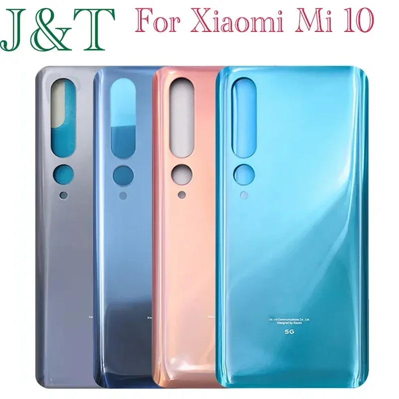 New For Xiaomi Mi 10 Battery Back Cover Mi 10 Rear Door 3D Glass Panel Battery Housing Case With Adhesive Replace