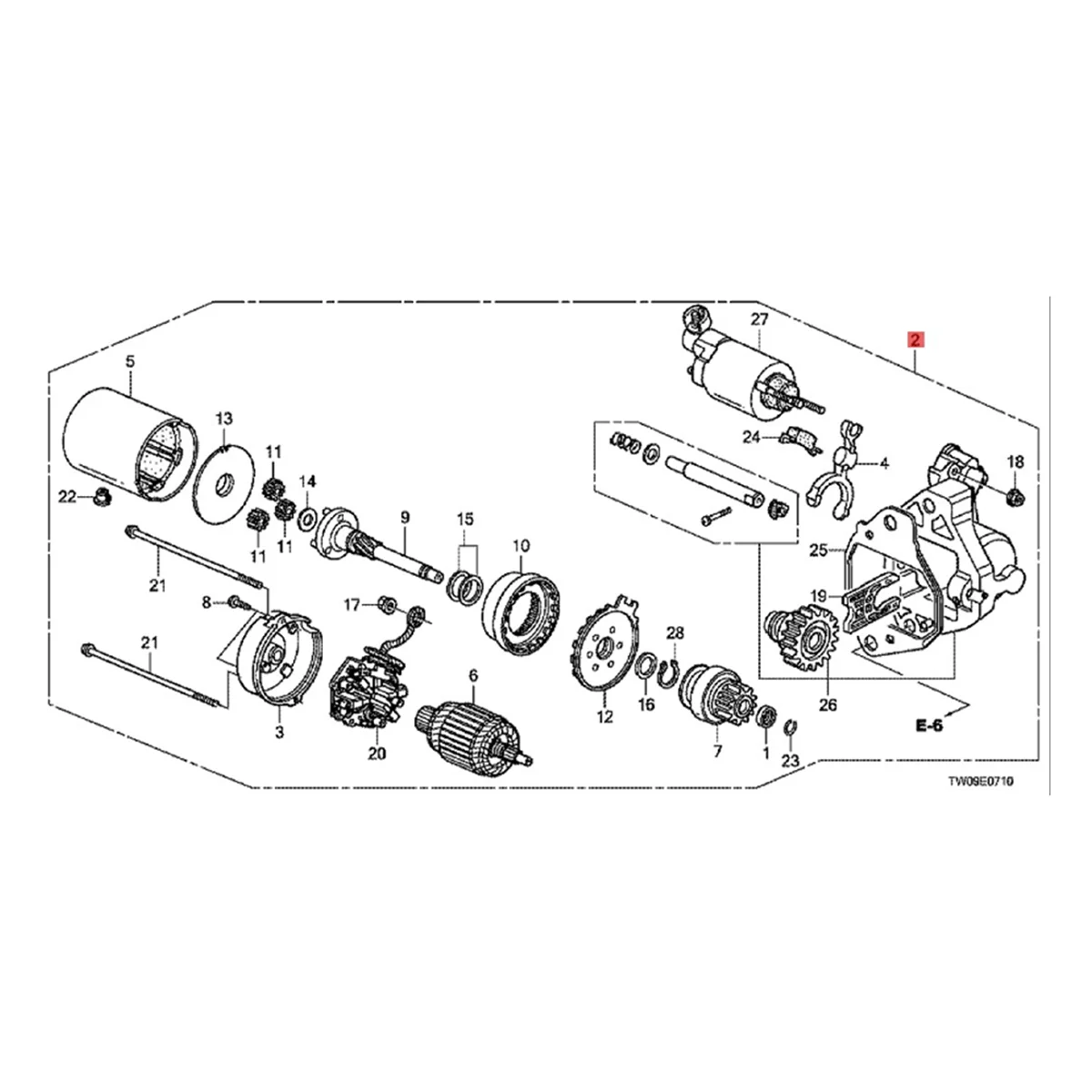 Motor de partida do carro para Honda Accord, Piloto Ridgeline Odyssey Acura TL RL 3.7 2008-2015 R70A51 31200-R70-A51 31200-R70-A01