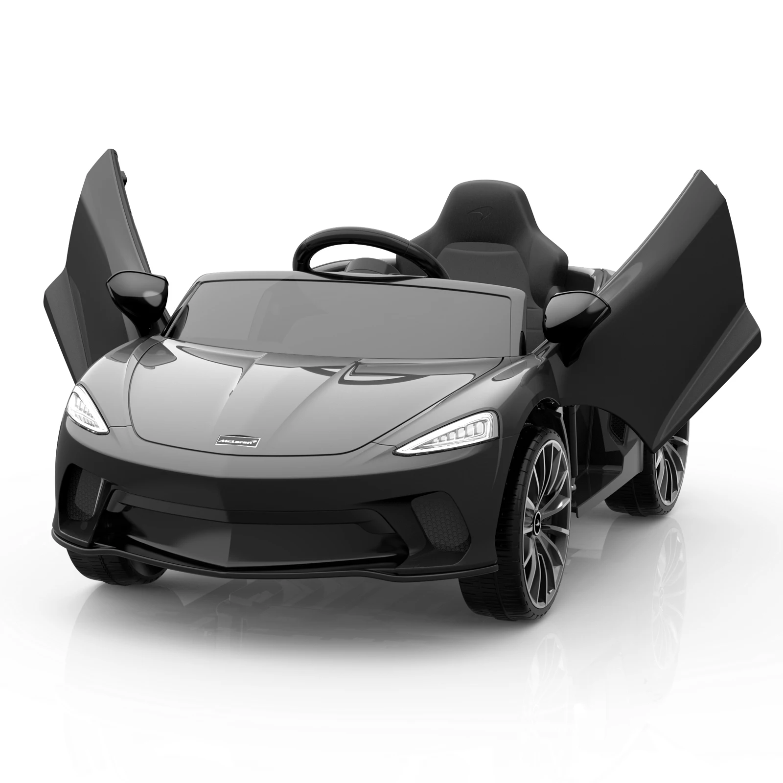 Ride On Car for Kids 12V Licensed Battery Powered Sports Car with 2 Speeds, Parent Control, Sound System, Led Headlights