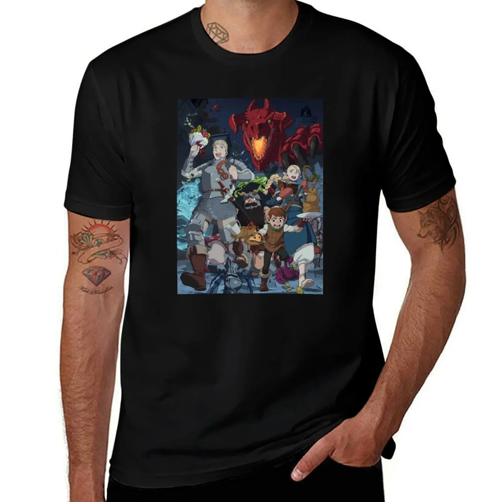 Dungeon Meshi T-Shirt Large Size Short Sleeve T-Shirt
