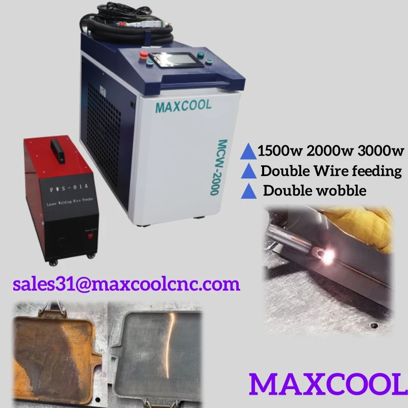 Auto Dual Wire Feeding Fiber Lazer Welding Machine 1500w 3000w 6000w 4 Wire Feeder 12mm Carbon Steel Welder 3in1 Rust Cleaner