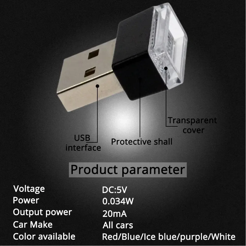 2X luci al Neon usb luce notturna illuminazione ambientale per auto luci interne lampada per atmosfera bar per interni lampadina decorativa per modellare a LED