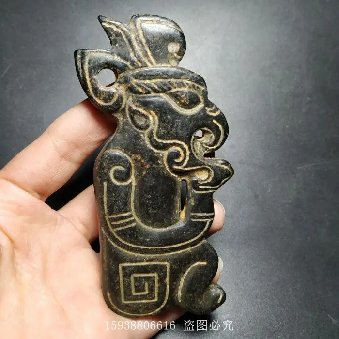 

Hongshan Culture Jade Antique Miscellaneous Collection iron meteorite Jade Hanging Pieces Jade Brand Old Articles Antiques