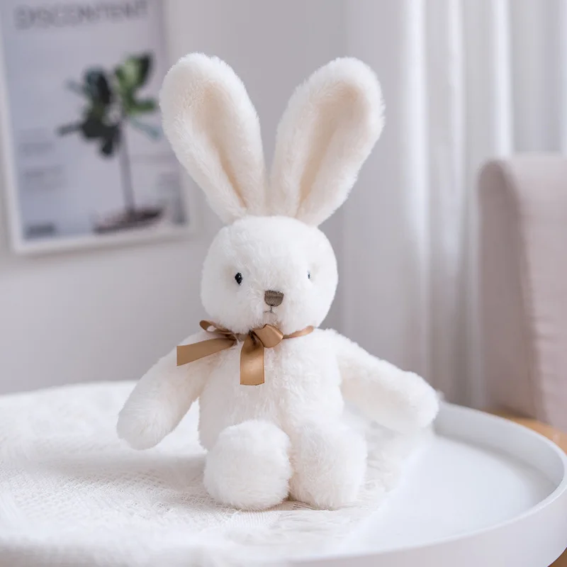 Hot Strikje Konijn Knuffels Baby Kind Pop Pluche Konijn Pop Rustgevende Slaappartner Vakantie Cadeau Speelgoed voor Kinderen Kinderen