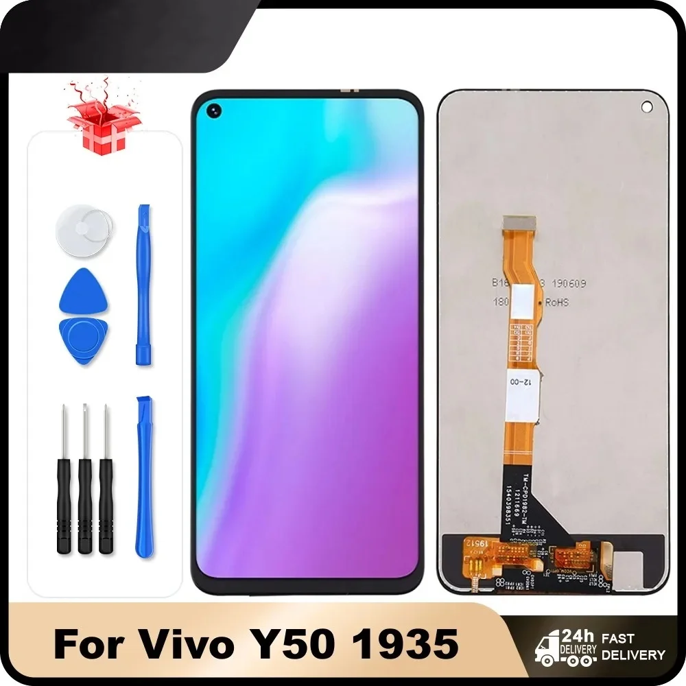 6.53\'\' For Vivo Y50 2020 LCD Display Touch Screen Digitizer Assembly Replacement Parts For Vivo Y50 1935