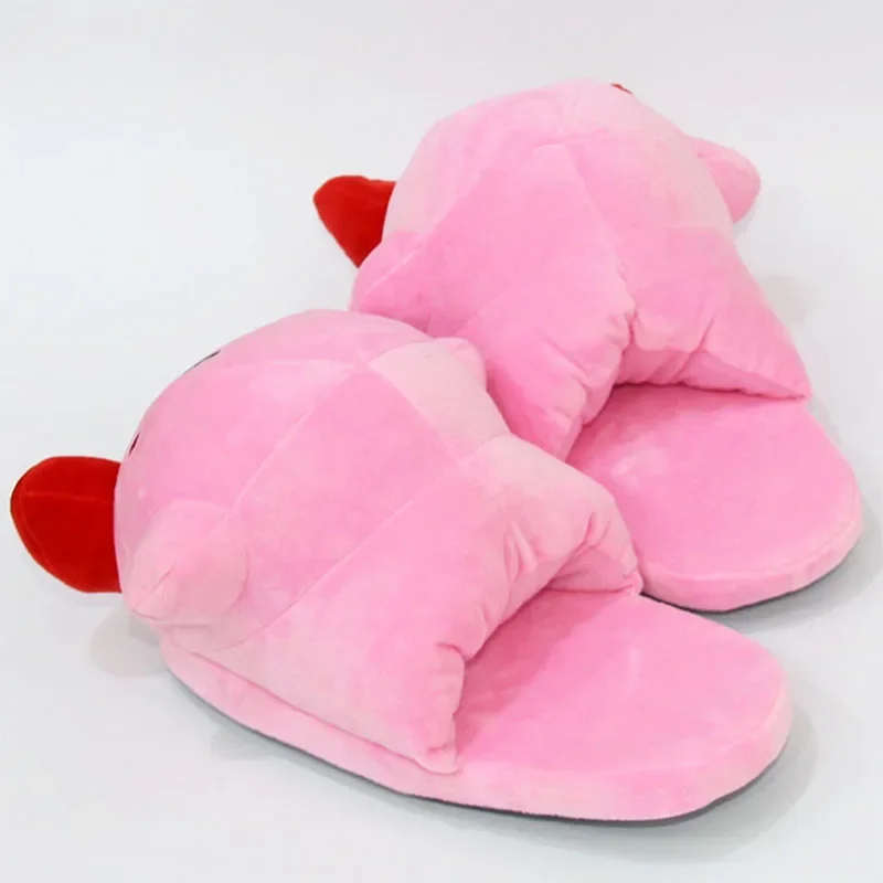Anime Kirby pantoufles femmes dessin animé hiver chaud ménage chaussures Cosplay Couple coton chaussure intérieure chambre Kawaii pantoufle