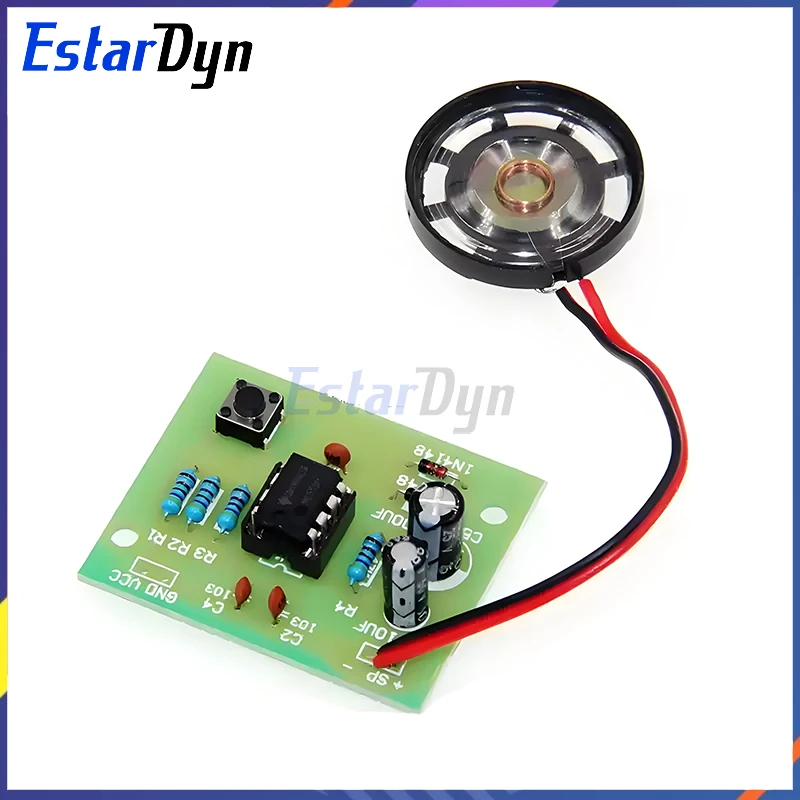 Professional NE555 Doorbell DIY Kit - Dual Tone Ding Dong Sound PCB Soldering Practice with Complete Electronic Components