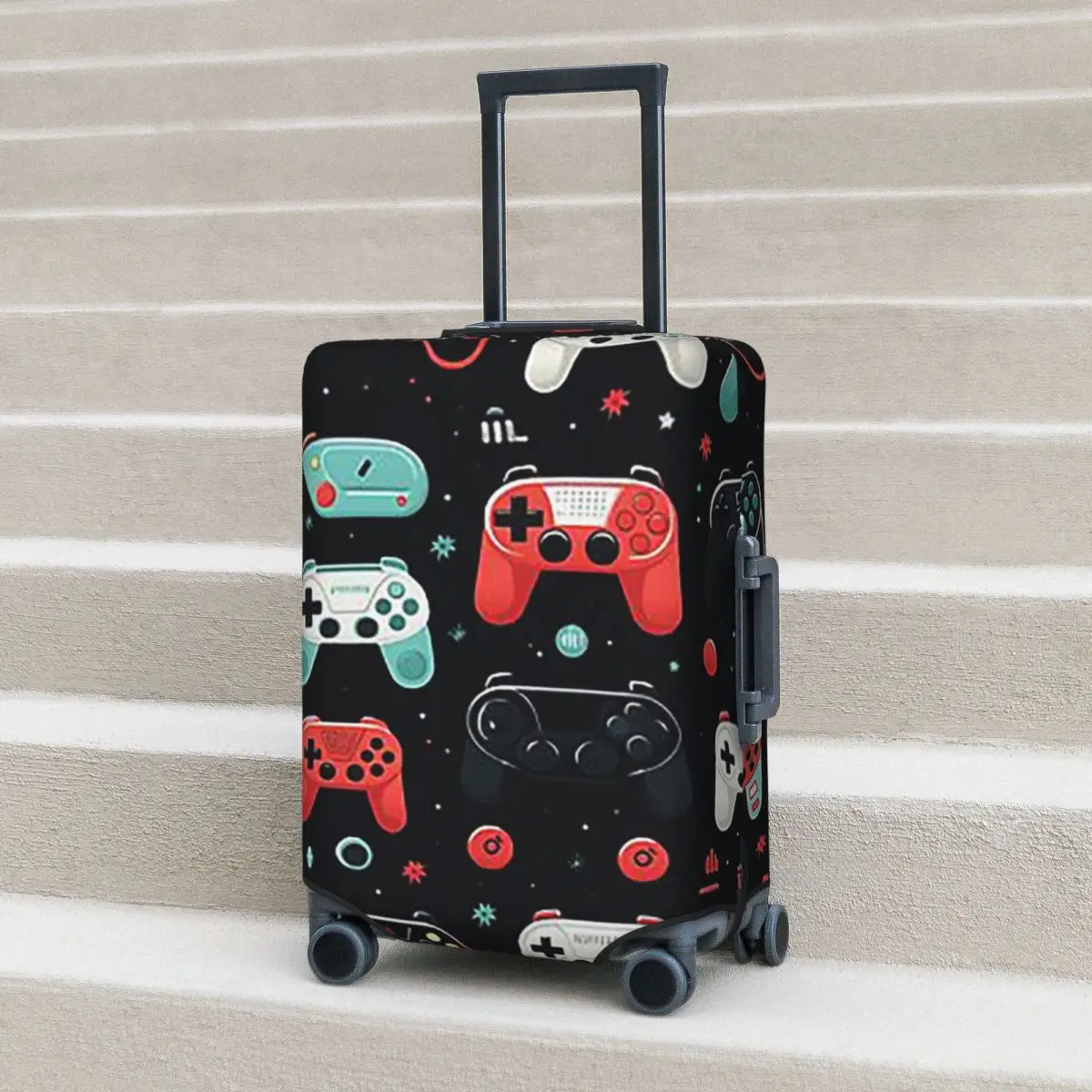 

Игровой узор-игровые контроллеры, защитный чехол для чемодана, эластичные защитные чехлы для багажа для путешествий 18-32 дюймов