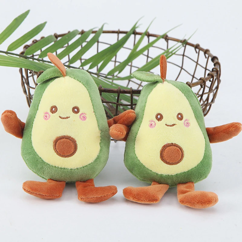 New Cute Cartoon Stuffed Avocado Plush Keychain, Fruit‑Shaped Doll Pendant, Backpack Ornament & Decorative Accessory Gift