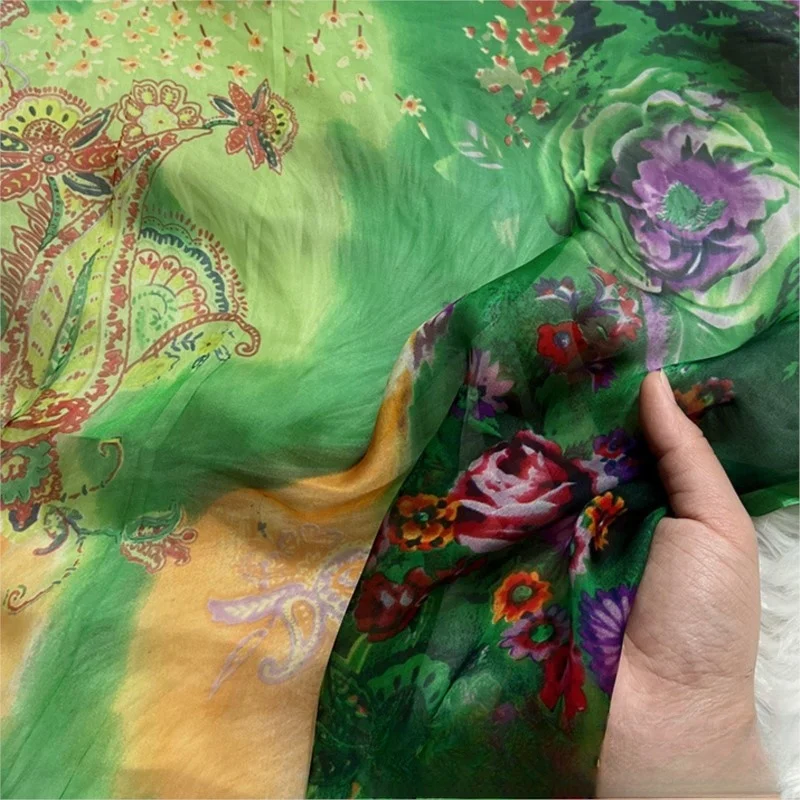 

Lightweight and wide silk chiffon fabric clothing dresses scarves
