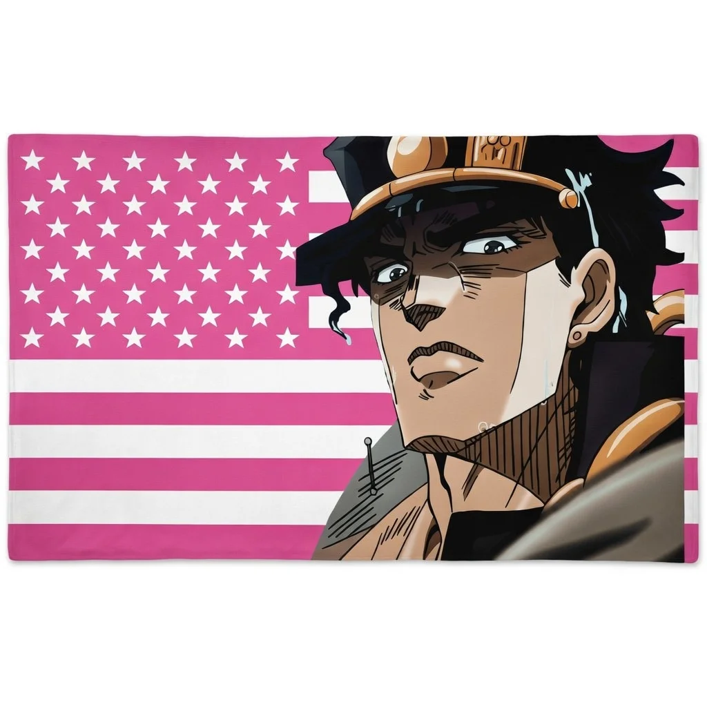 

Крутой аниме-гобелен с рисунком мальчика, розовыми звездами и полосками, плоский принт, настенный декор для гостиной, эстетичный ретро-арт, баннер для вечеринки в общежитии