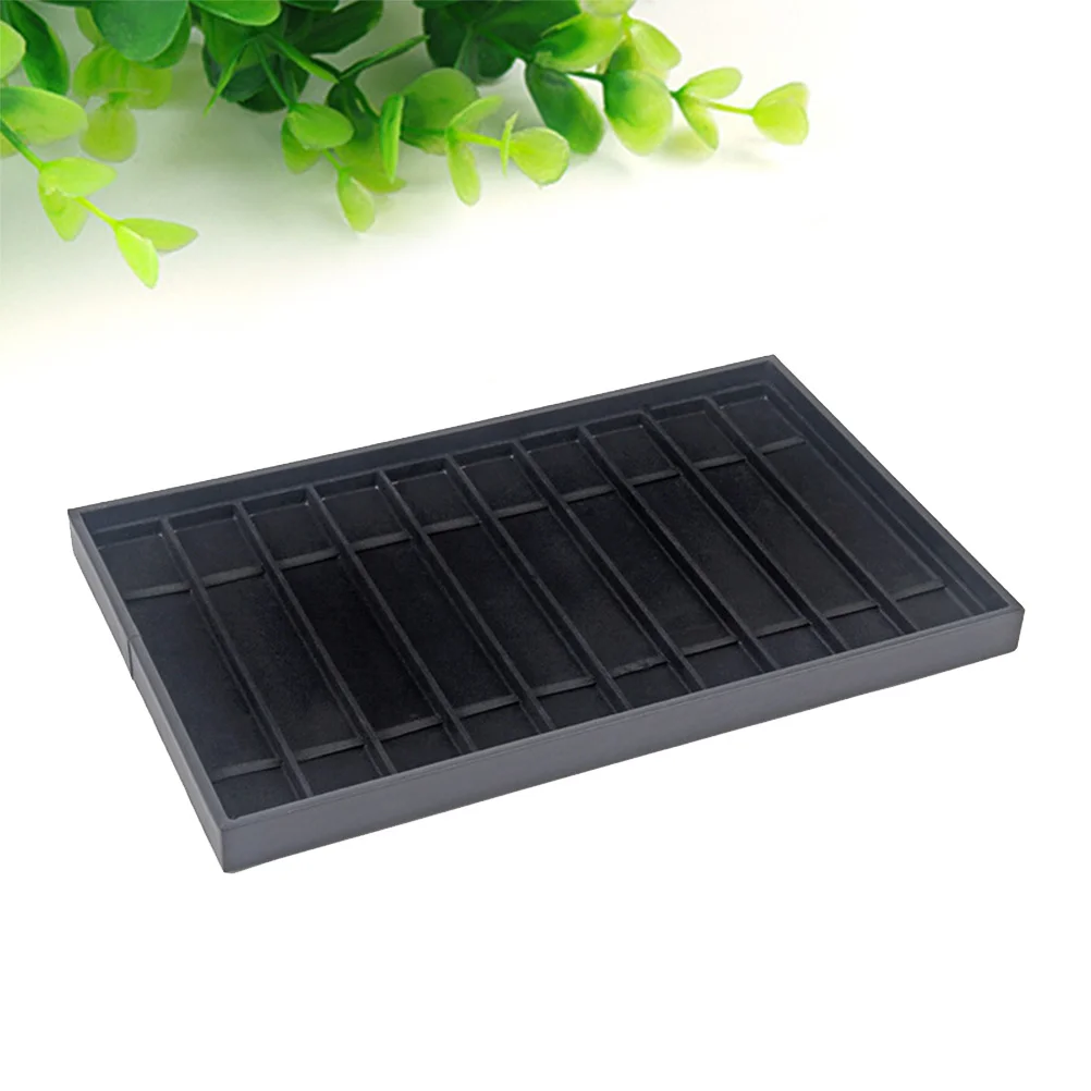 

10 Grids Watch Box Storage Tray Watches Display Case Tray Travel Jewelry Watch (Black)