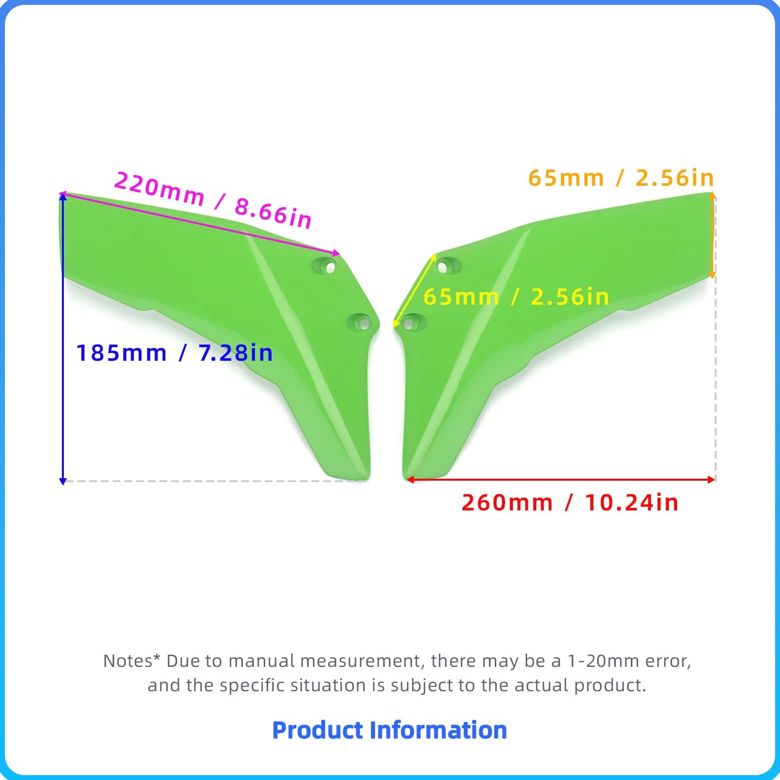 For Kawasaki NINJA 400 2018-2023 Motorcycles Accessories Winglet Aerodynamic Wing Kit Spoilers ninja 400 Fixed Wings