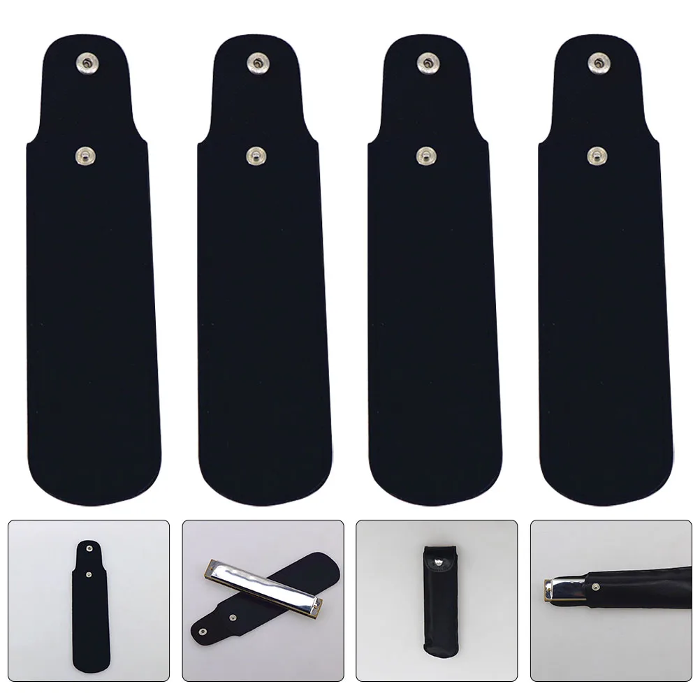 

4 Pcs Harmonica Case Bag Storage Holder Pouch Cases Sleeve Container Sturdy Cover