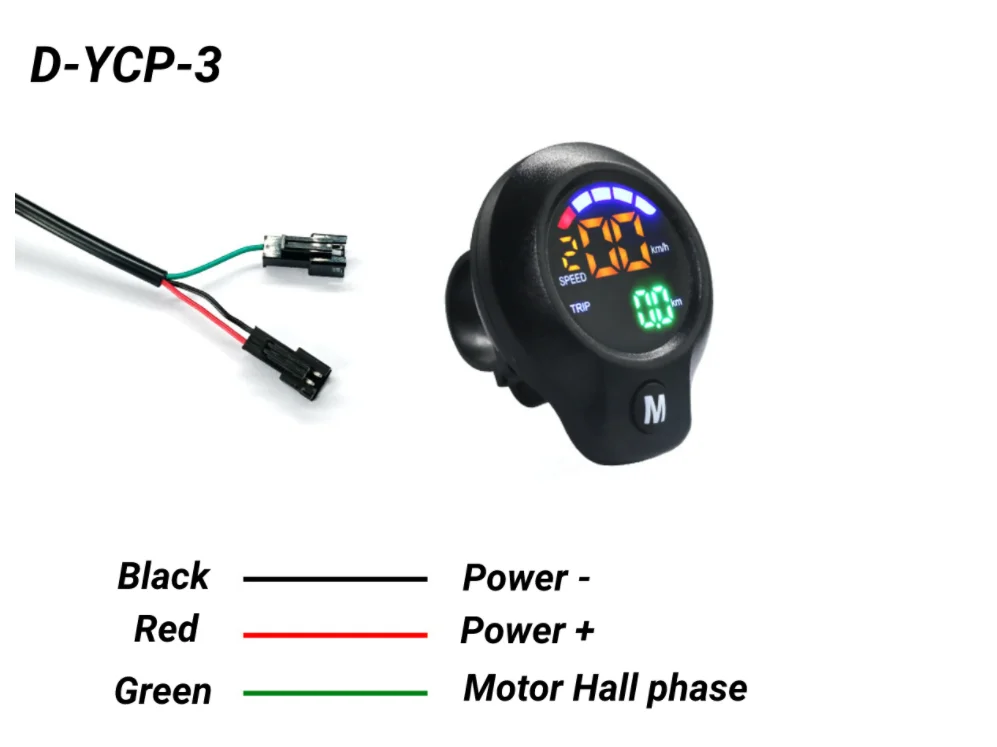 Pantalla LED para patinete eléctrico, medidor de velocidad, tablero de instrumentos, registro independiente, accesorios para bicicleta, 24V, 36V,