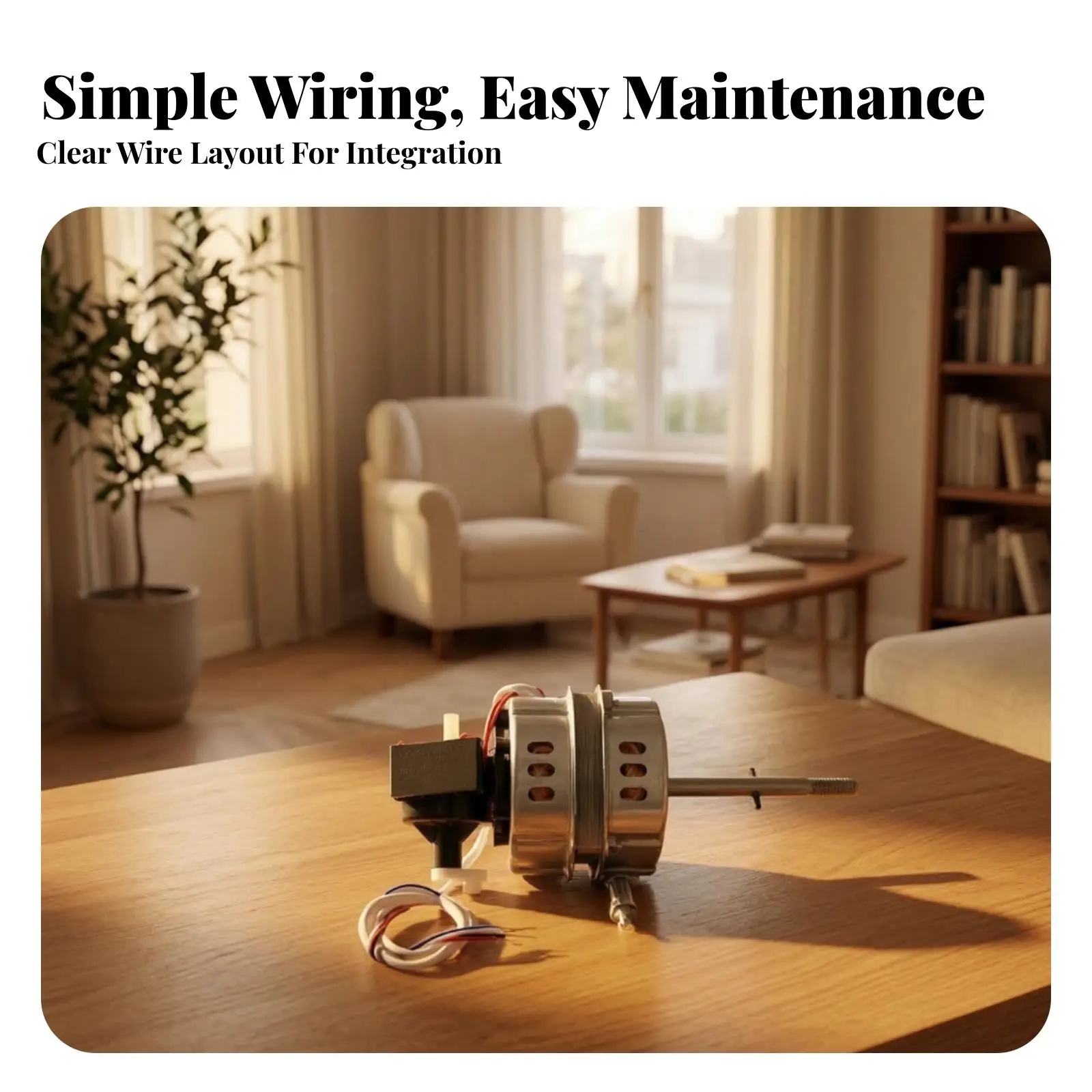 Replacement Oscillating Fan Motor for Desk and Floor Models 10-12 Inch with Copper Wire and Plastic Housing