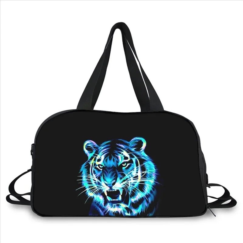 fiercely tiger 3D printing fashion trend portable large capacity multi function messenger bag travel bag