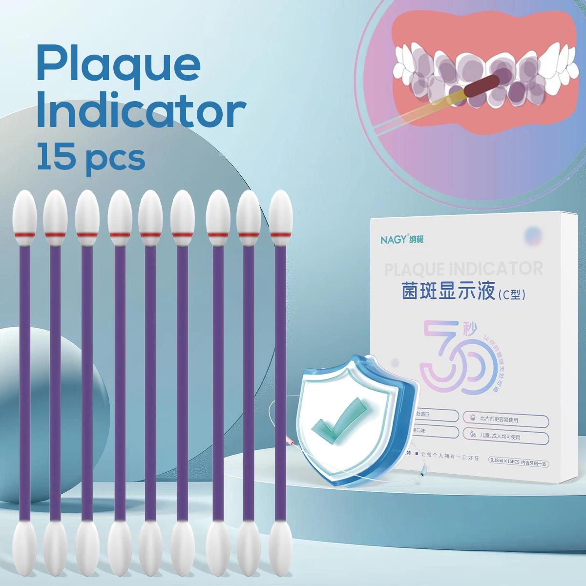 Plaque Disclosing Agent Replaces Tablets for Kids Plaque Indicator Caries Display Oral Hygiene