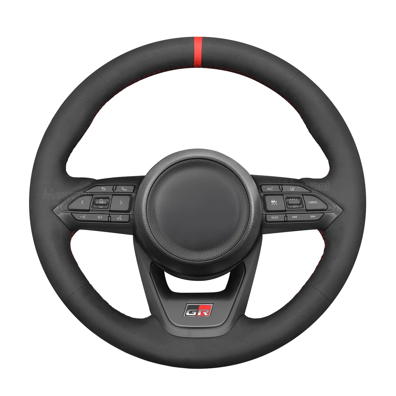

Сшитый вручную чехол на руль Mewant из спортивной замши (настраиваемый) для Toyota Yaris IV XP210/Yaris Cross/Aygo X