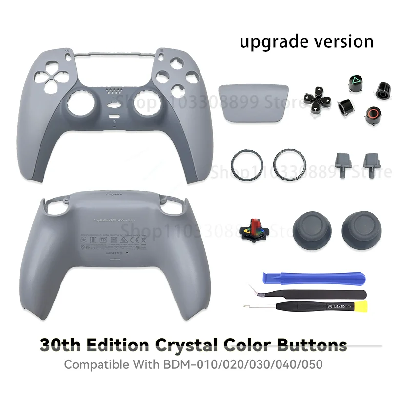 30th Anniversary For PS5 Controller Front Cover Shell Back Case Replacement For BDM-010/020/030/040/050