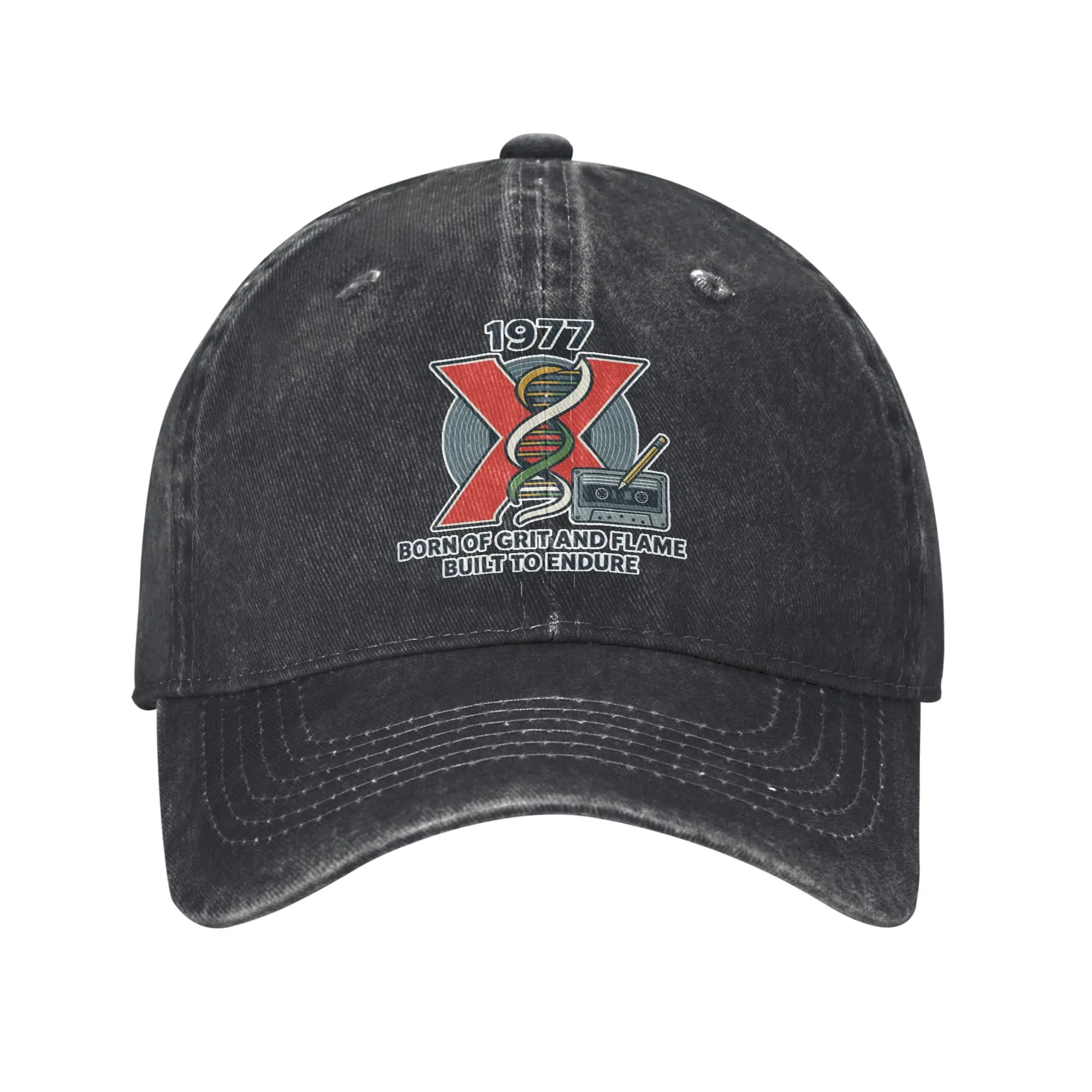 Generation X 1976 Unisex Baseball Cap DNA  Distressed Denim Washed Caps Hat Vintage Outdoor Running Golf Gift Sun Cap
