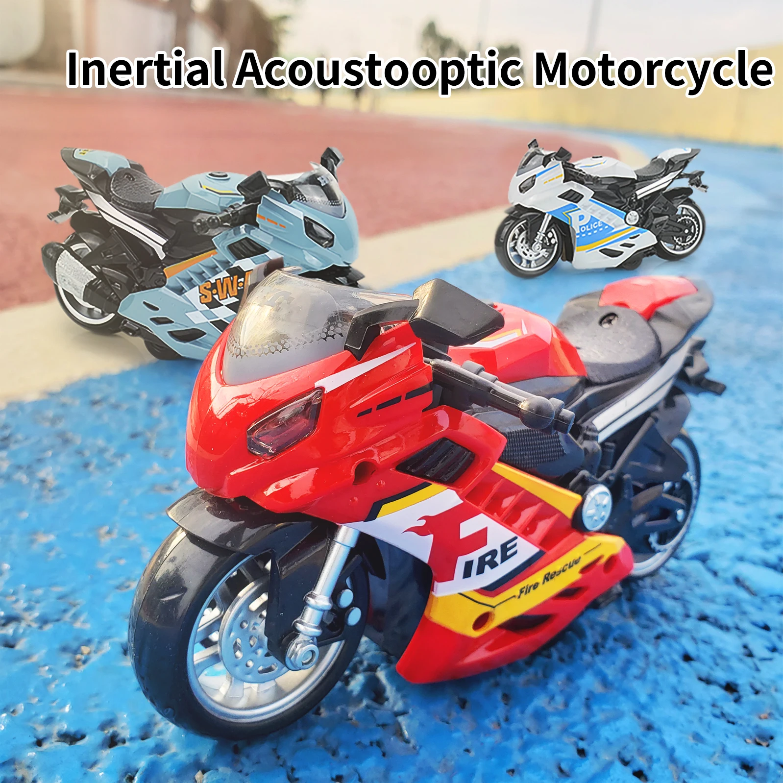 Toy Motorcycle - Press and Go Toy Car with Sound and Light Toy,Toy Motorcycles for Boys,Toys for 3-9 Year Old Boys