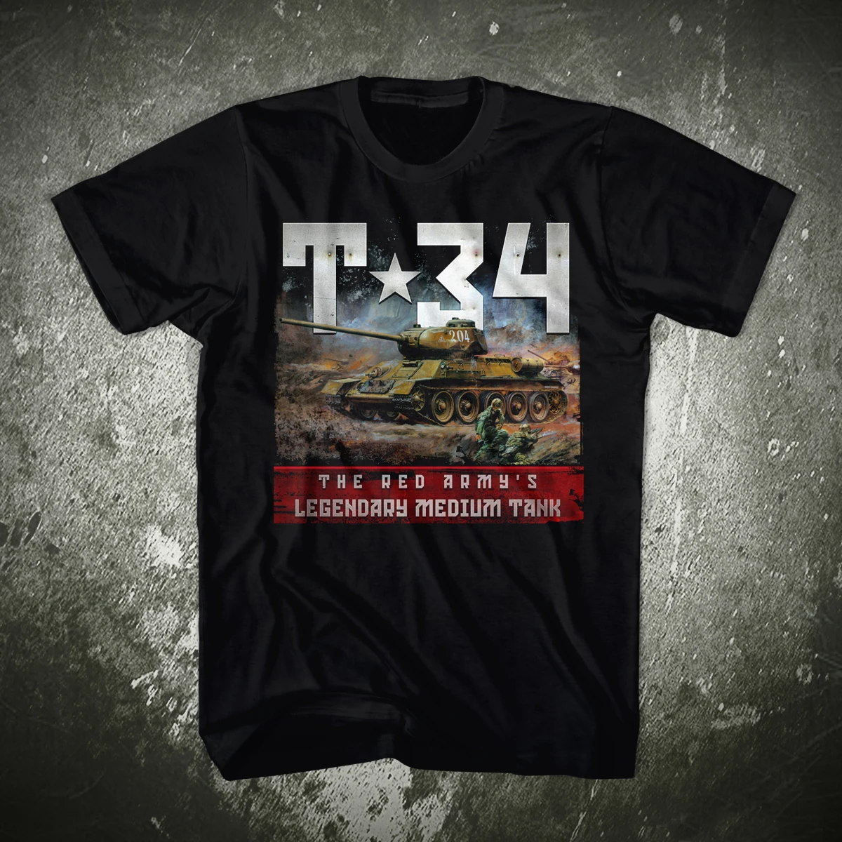 

WW2 Soviet Red Army T-34 Medium Tank T-Shirt 100% Cotton O-Neck Short Sleeve Summer Casual Mens T-shirt Streetwear