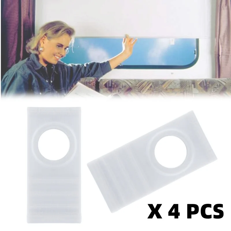 

4PCS RV Caravan Window Roller Pull Tab White Plastic For Dometic Seitz Springrollo Roller Blind
