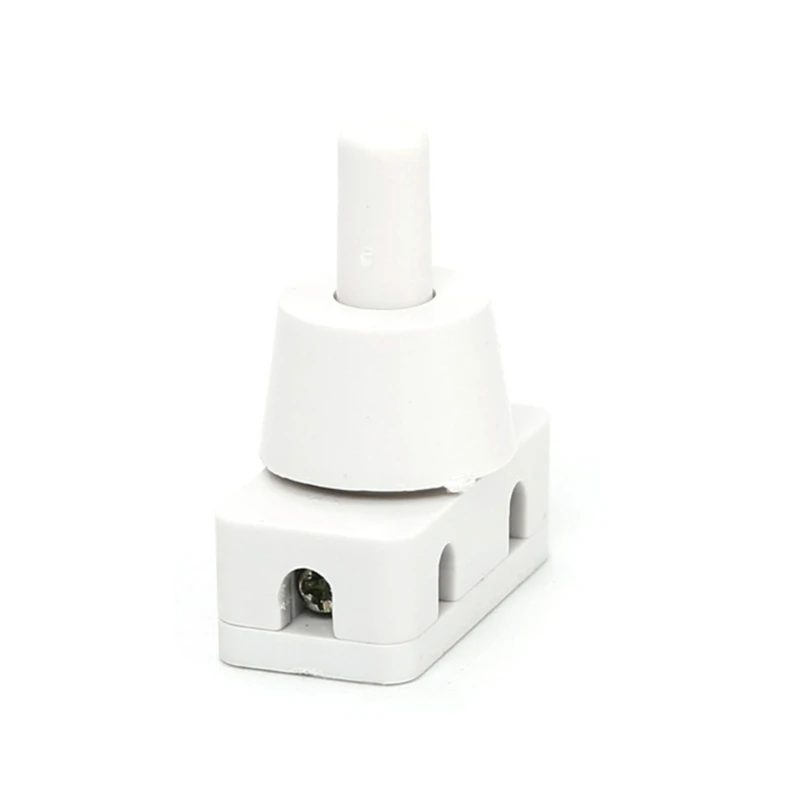 Mini Power Switches ON/OFF Push Button for Home Lamps Industrial Field AC250V 10A 2 Pins Latching Pressure