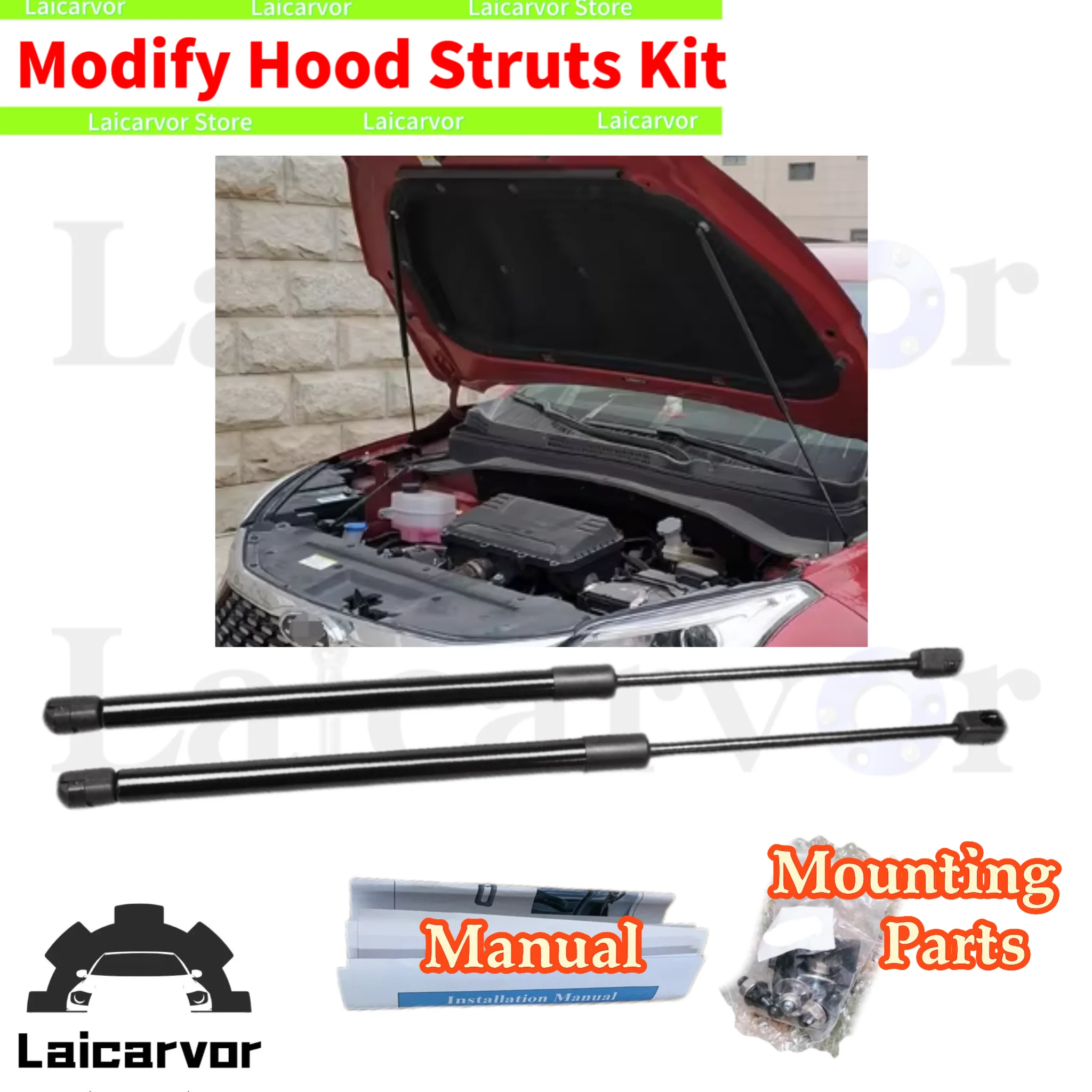 

1 Set Gas Struts For JAC Refine S4 Sei 4 2018-2022 Hood Bonnet Lift Support Damper Shock Absorber Prop Rods
